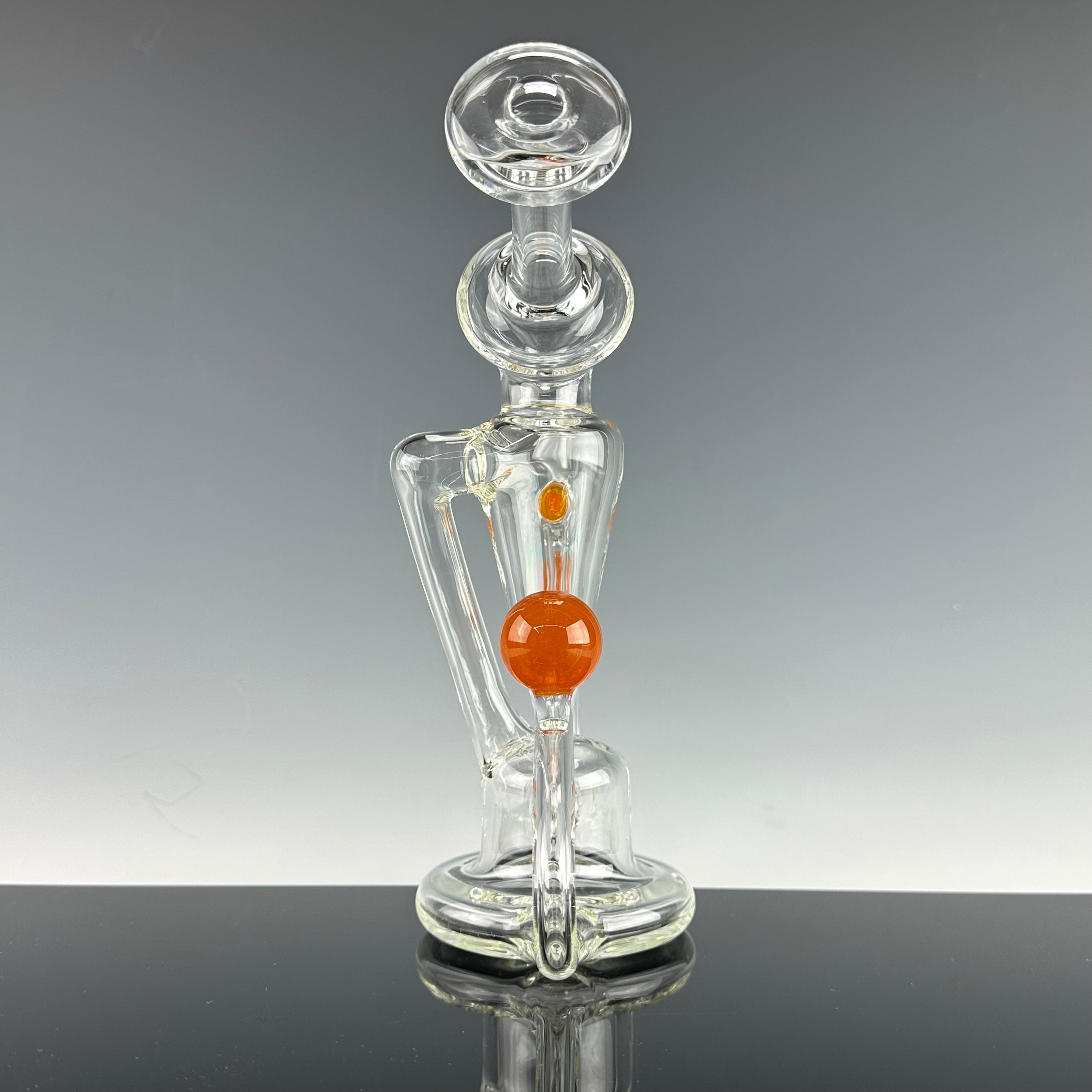 "Hot Sauce" Accented Single Uptake Recycler by Symetrik Glass