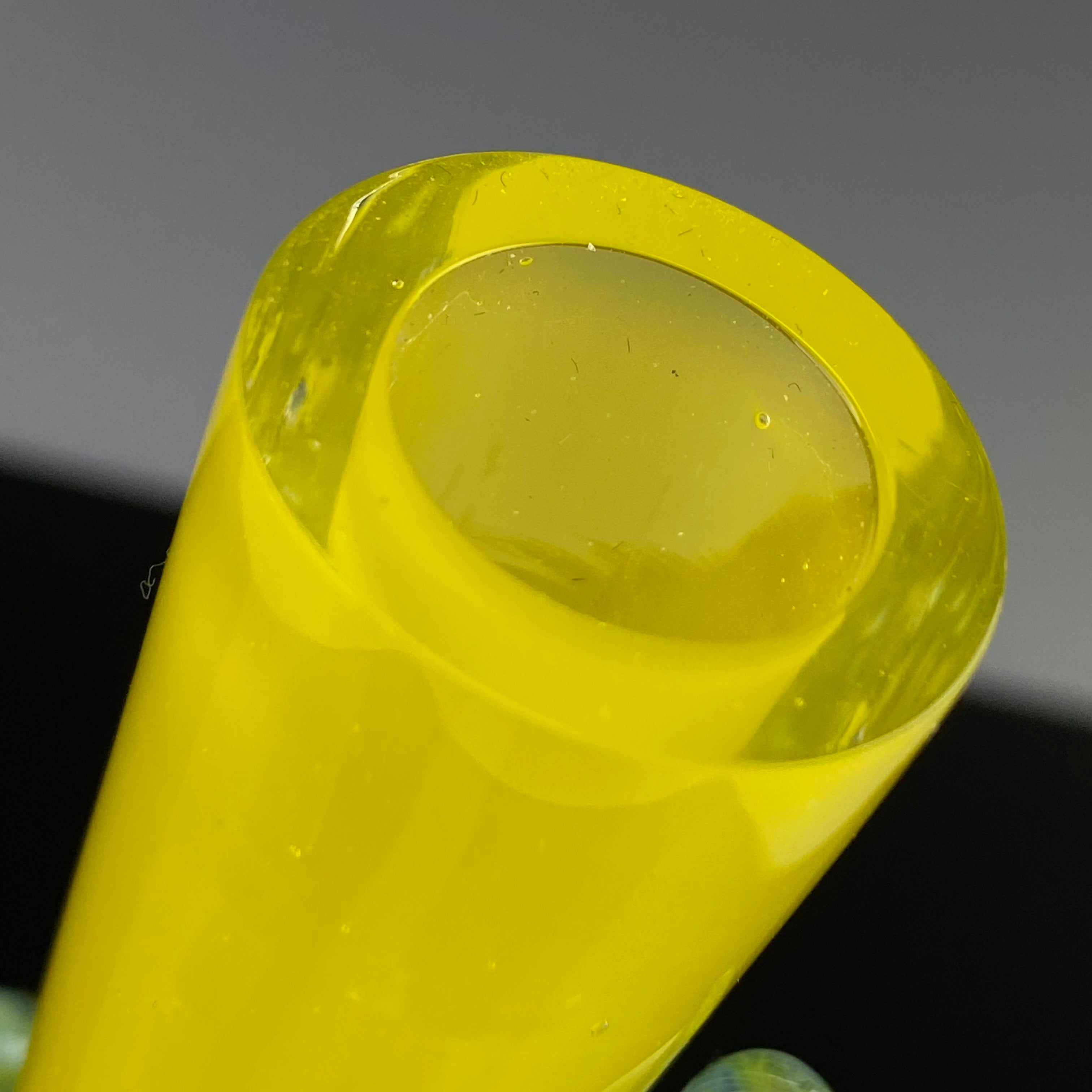 "Chartreuse" Horned Mini Tube by Crux Glass