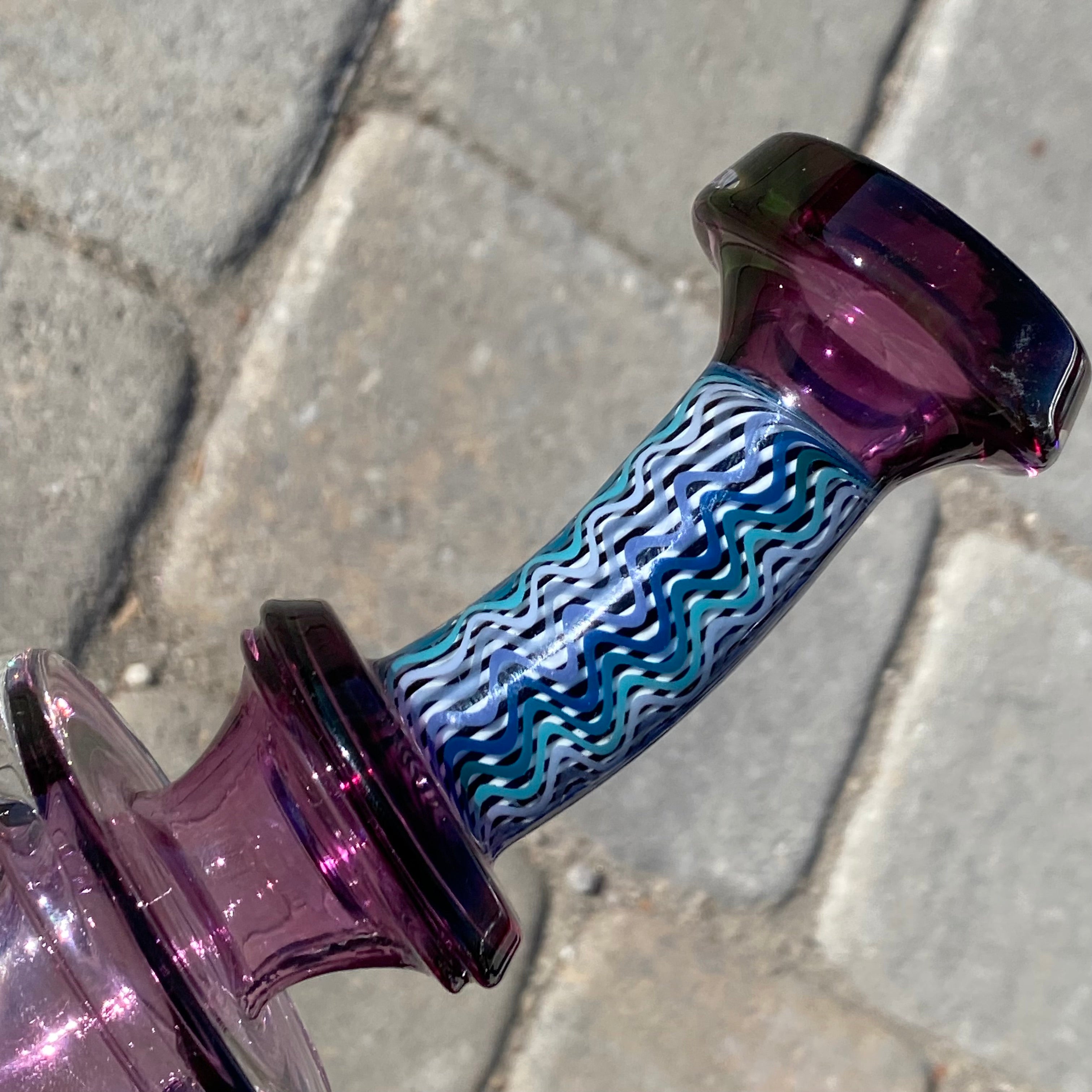 "Hypnotech" Gold Amethyst (*Elite*) Hollowfoot Incycler by Leisure Glass