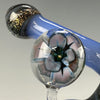 "Lavender" Standing Hammer with Flower Implosion Marble by KMA Glass