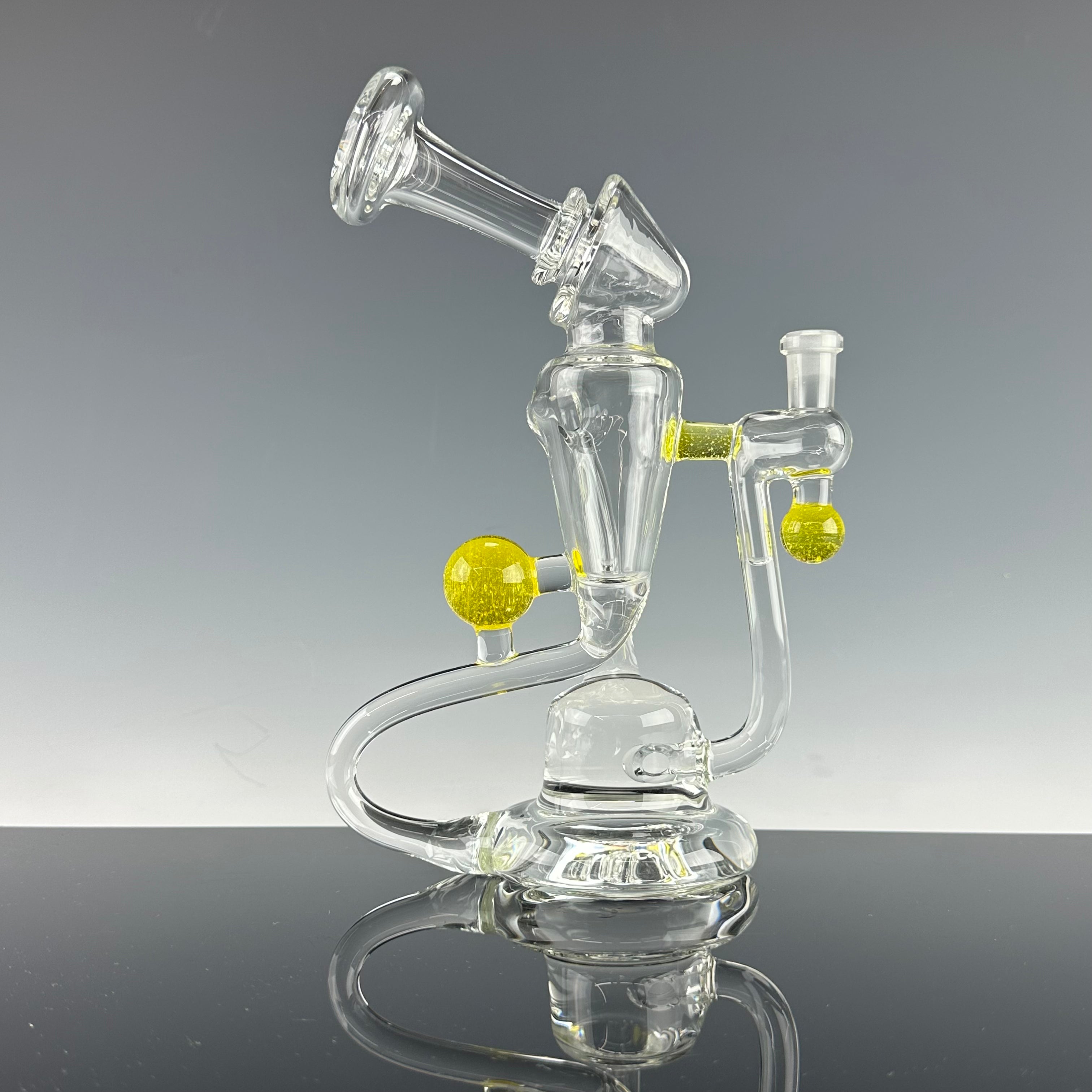 "Citron UV" Accented Single Uptake Recycler by Symetrik Glass