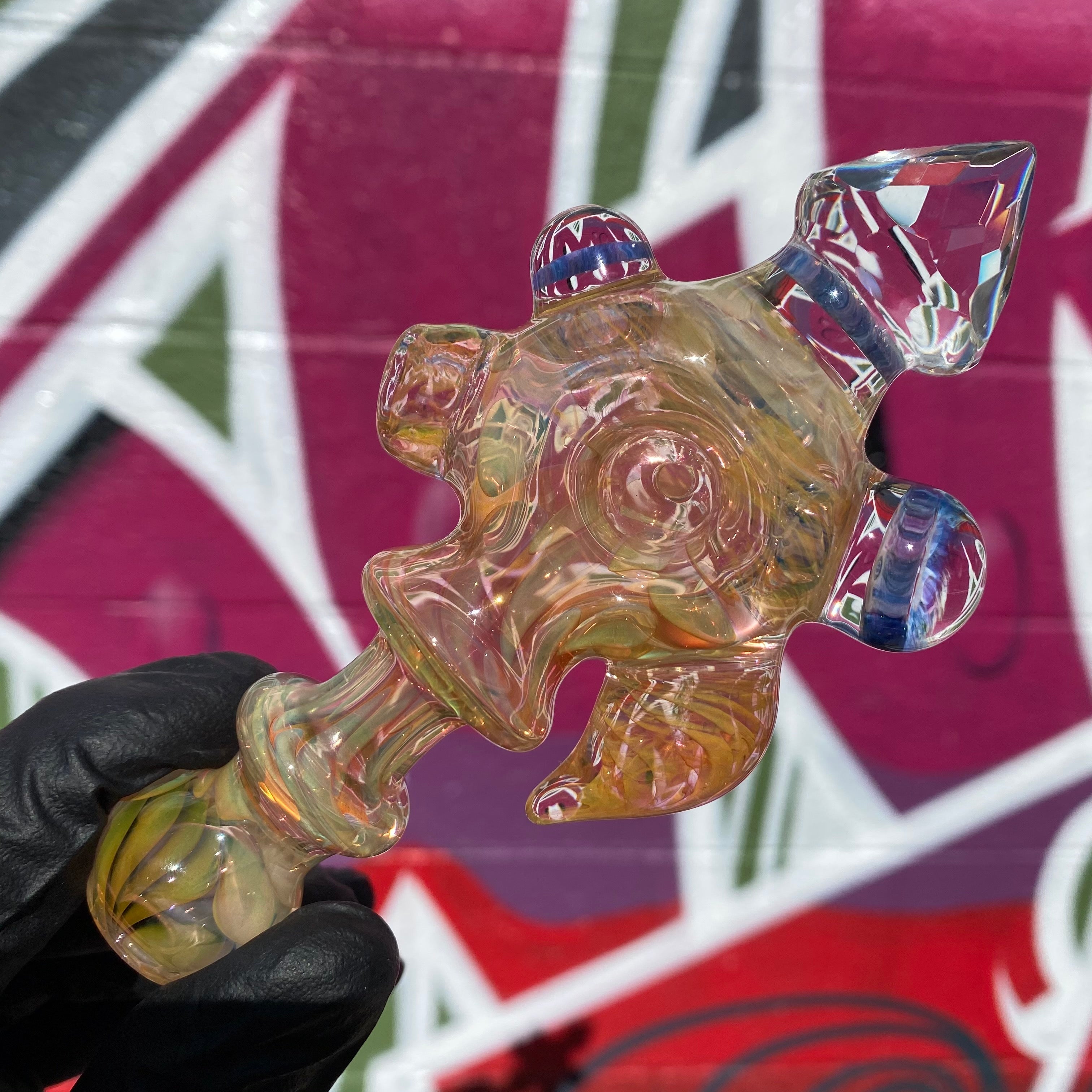 Heady Fumed Spoon by Oats Glass X Gabe Mac X Fractal Faceting