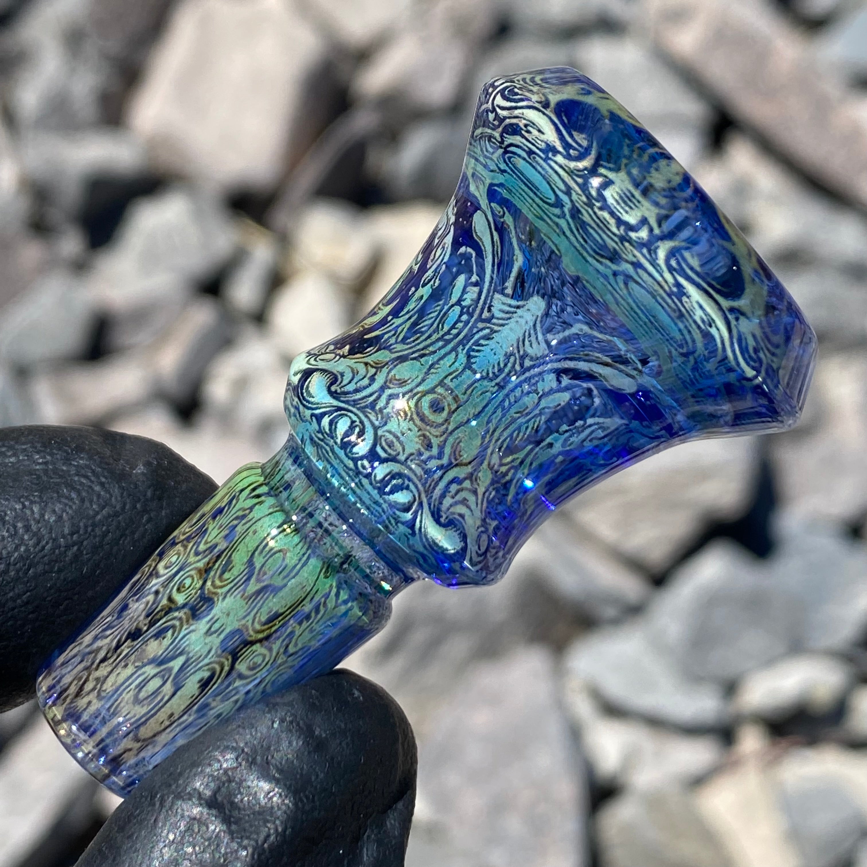 "Starbrood" Series (Light Cobalt) 14mm Slide by Mothership Glass