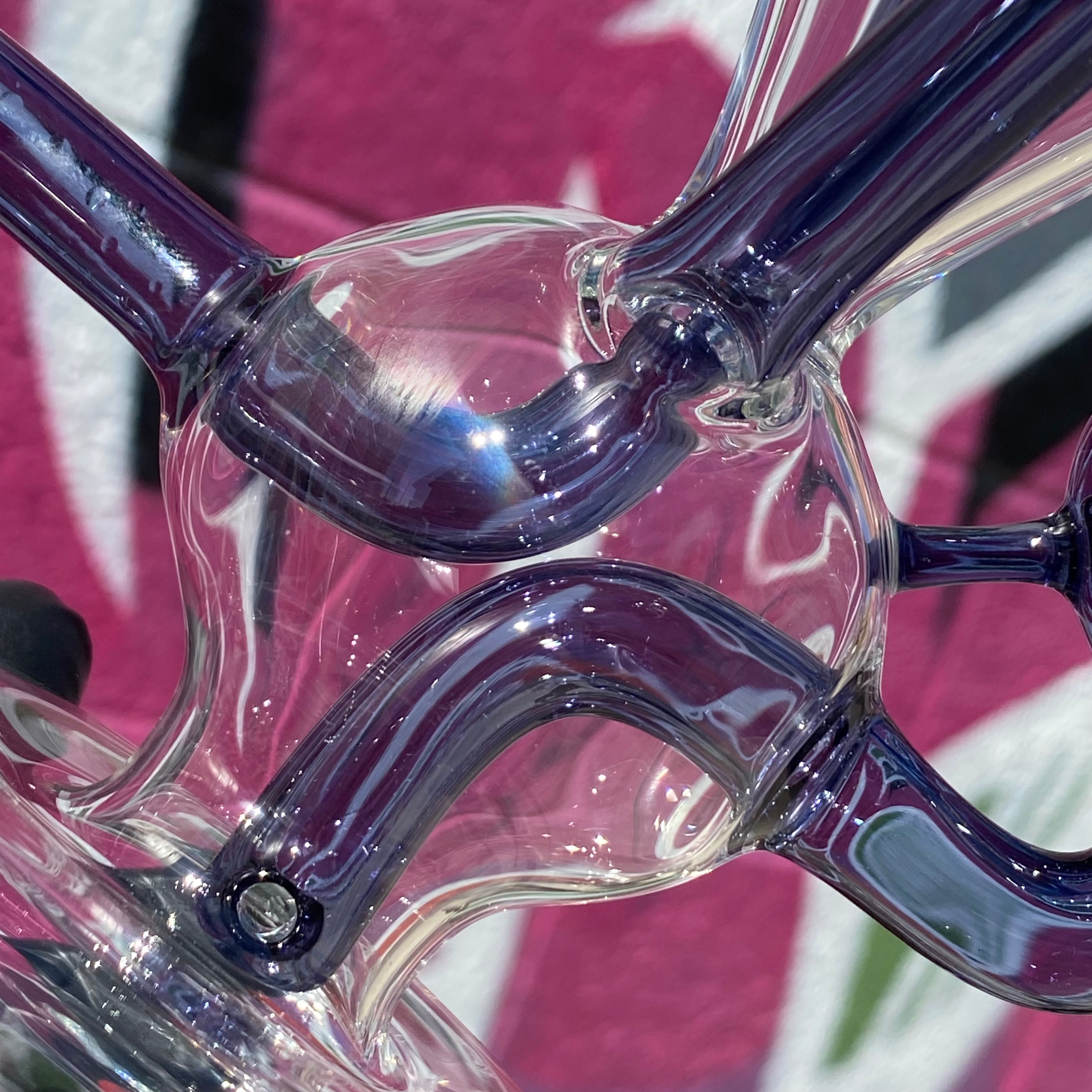 "Dark Amethyst" Dual-Uptake Klein Recycler by McGrew Glass