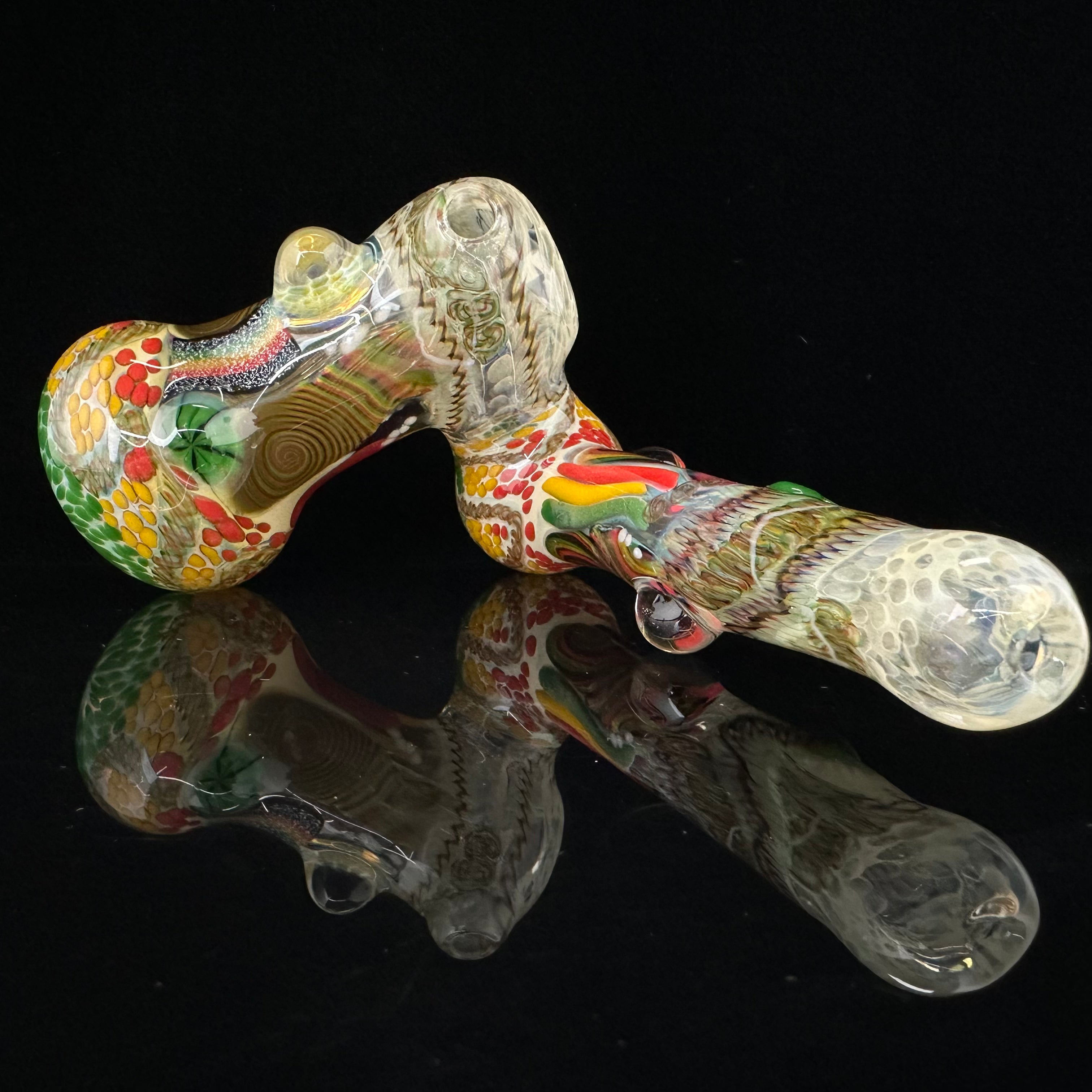 "Chaos" Tech Lay-Down Sidecar Bubbler by Glassberrycupcake