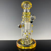 "NS Yellow" Accented Mini Rig w/ facet by Hubbard Glass