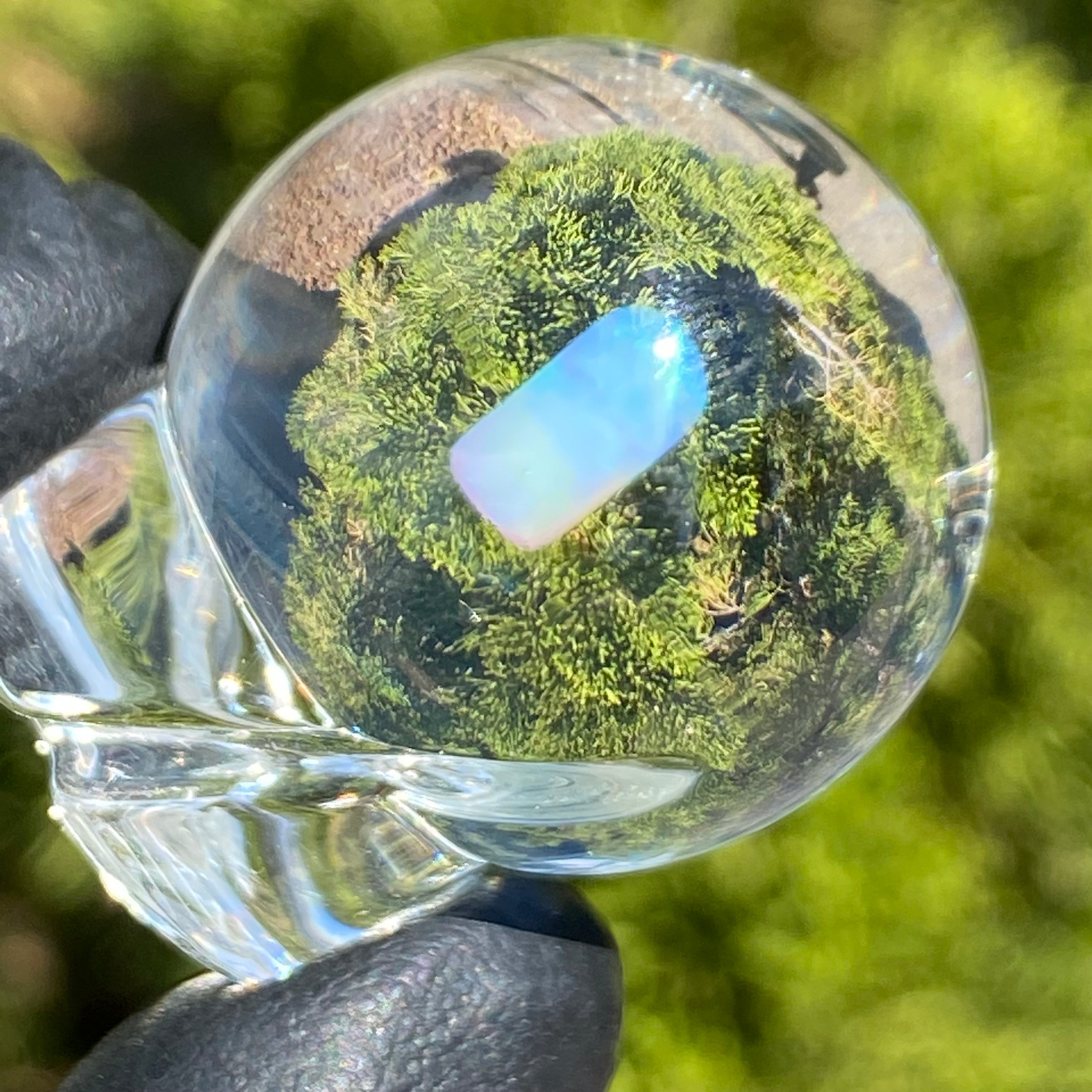 Encased Opal Glass Marble Spinner Cap by One Trick Pony