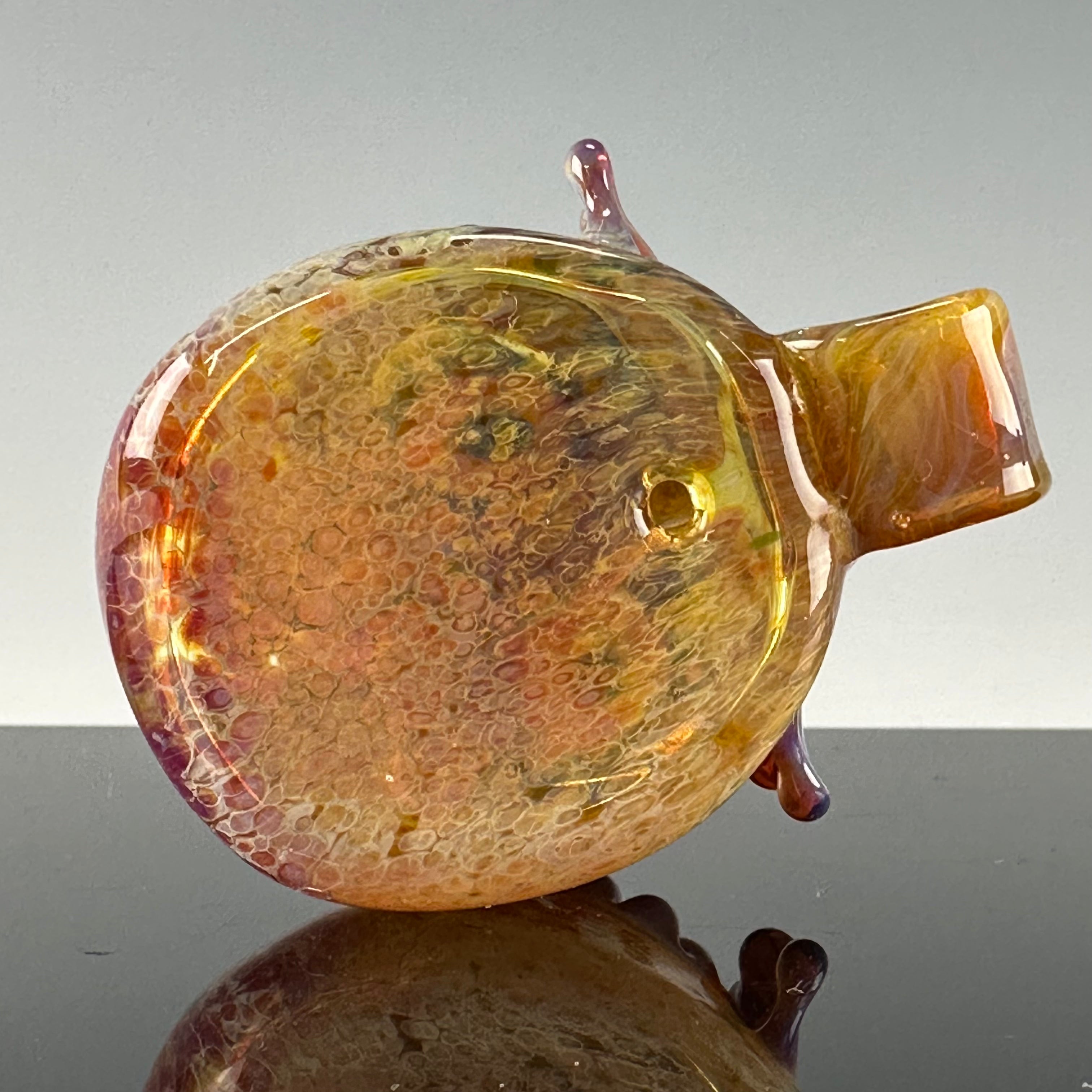 Owl Head Pendant by Four Winds Flameworks