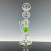"Absinthe" Accented Single Uptake Recycler by Symetrik Glass