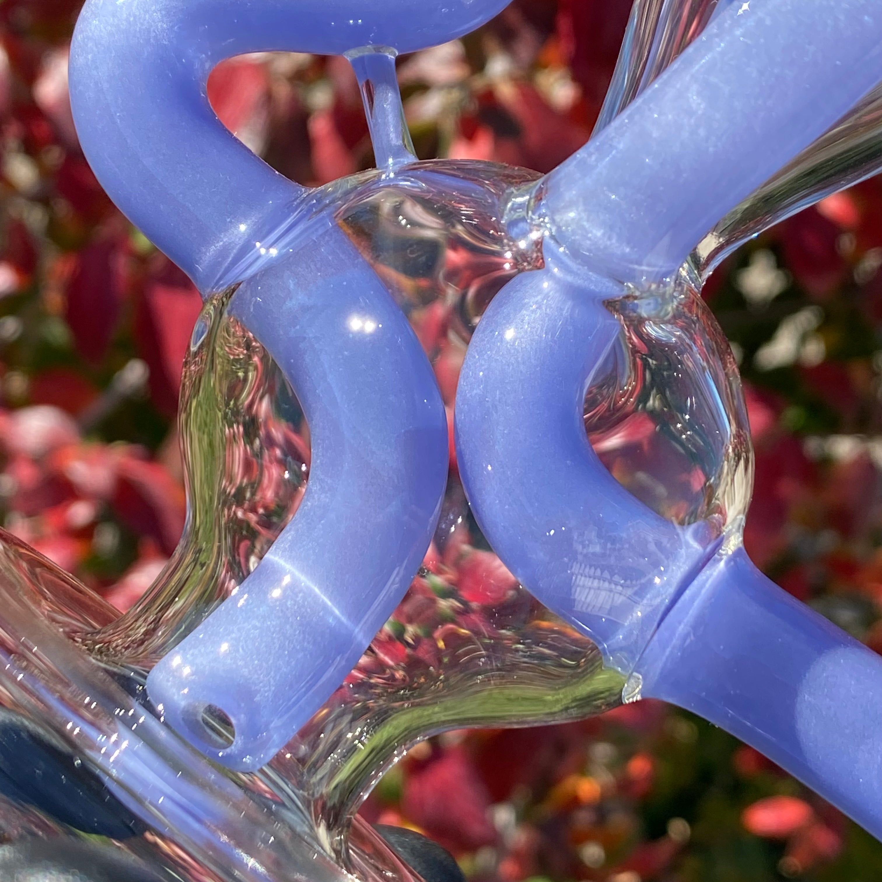 "Blue Satin" Dual-Uptake Klein Recycler by McGrew Glass