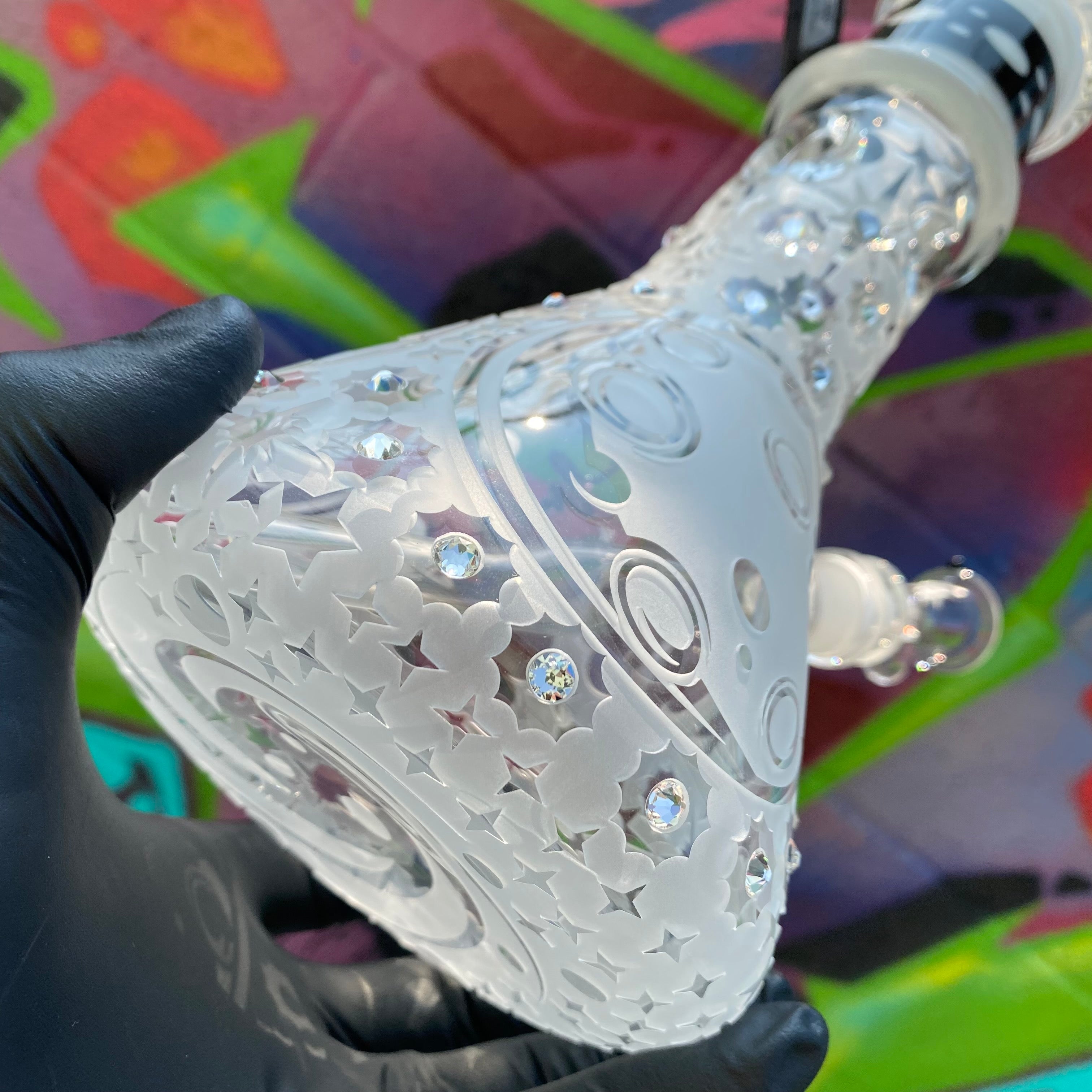 Roor Custom 18" 50 x 5 Sandblasted Beaker by ROOR X Chase Adams
