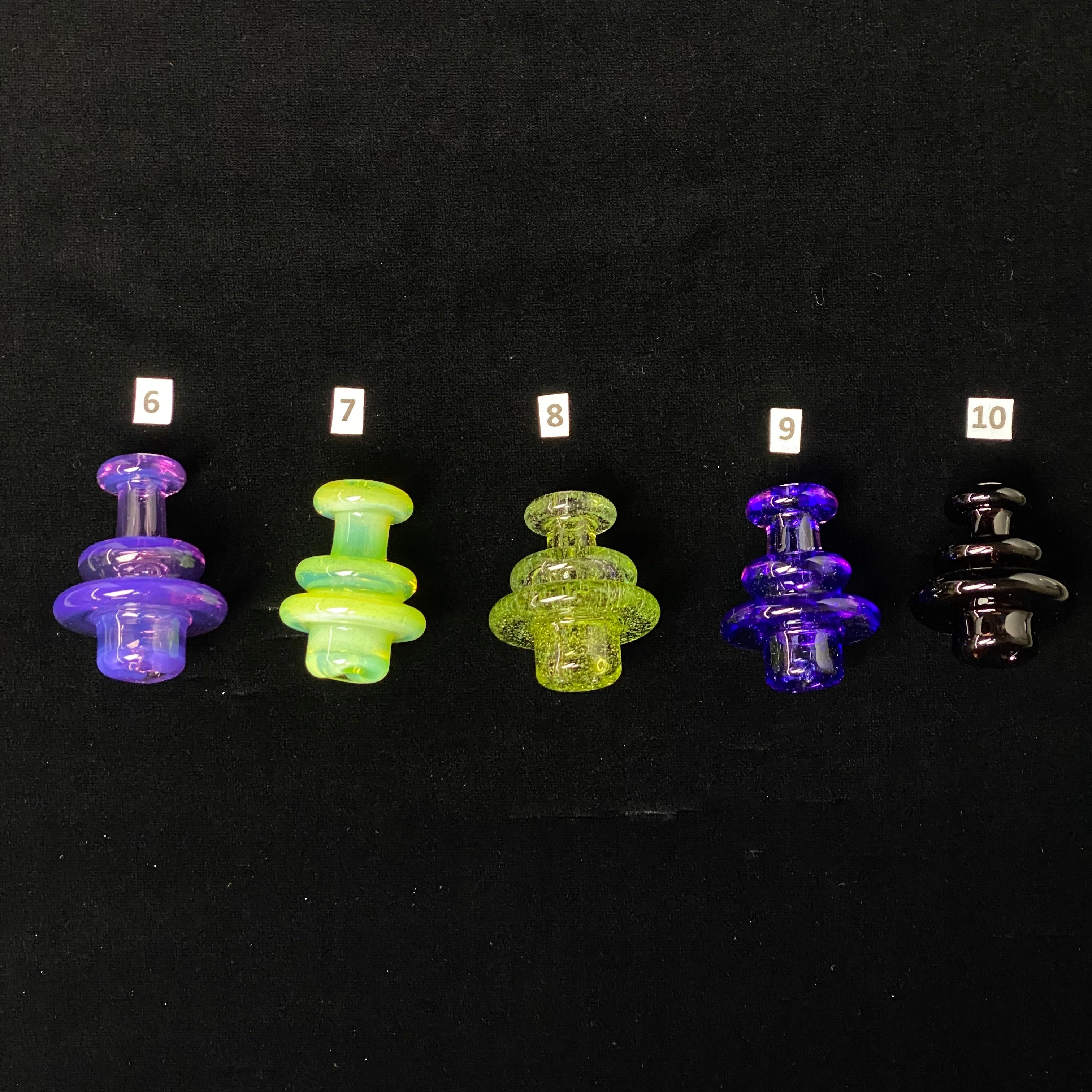 Full Color 2 hole Spinner Cap by Blob Glass